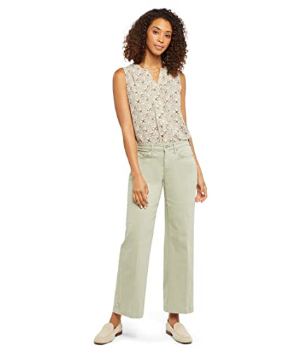 NYDJ Women's Teresa High Waist Wide Leg Ankle Jeans - Comfortable Stretch Denim Pants for Casual Wear & Office Outfits