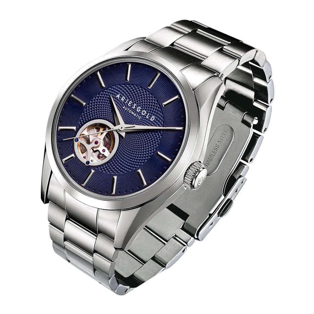 ARIES GOLD INSPIRA G 9022 S BU Men's Luxury Watch - Waterproof Stainless Steel Chronograph for Business & Formal Occasions