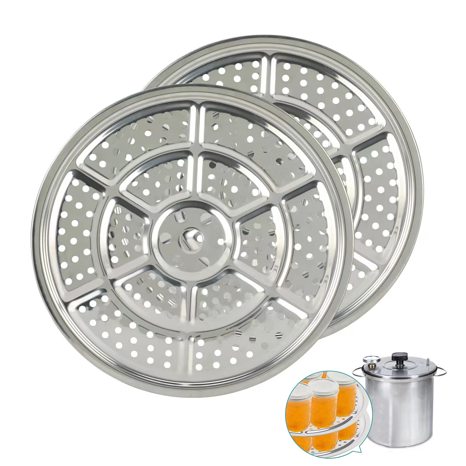 2-Pack Stainless Steel Pressure Canner Rack - 11 Inch Canning Rack for Presto, All-American & More Pressure Canners - Perfect for Home Canning Fruits, Vegetables & Jars
