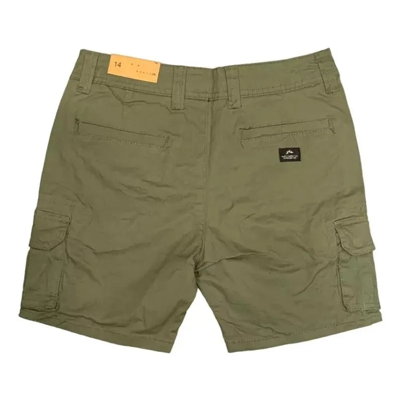 Bermuda Rusty Z Charge Ws Cargo Kids Green Military Shorts - Perfect for Outdoor Adventures, Camping & Casual Wear