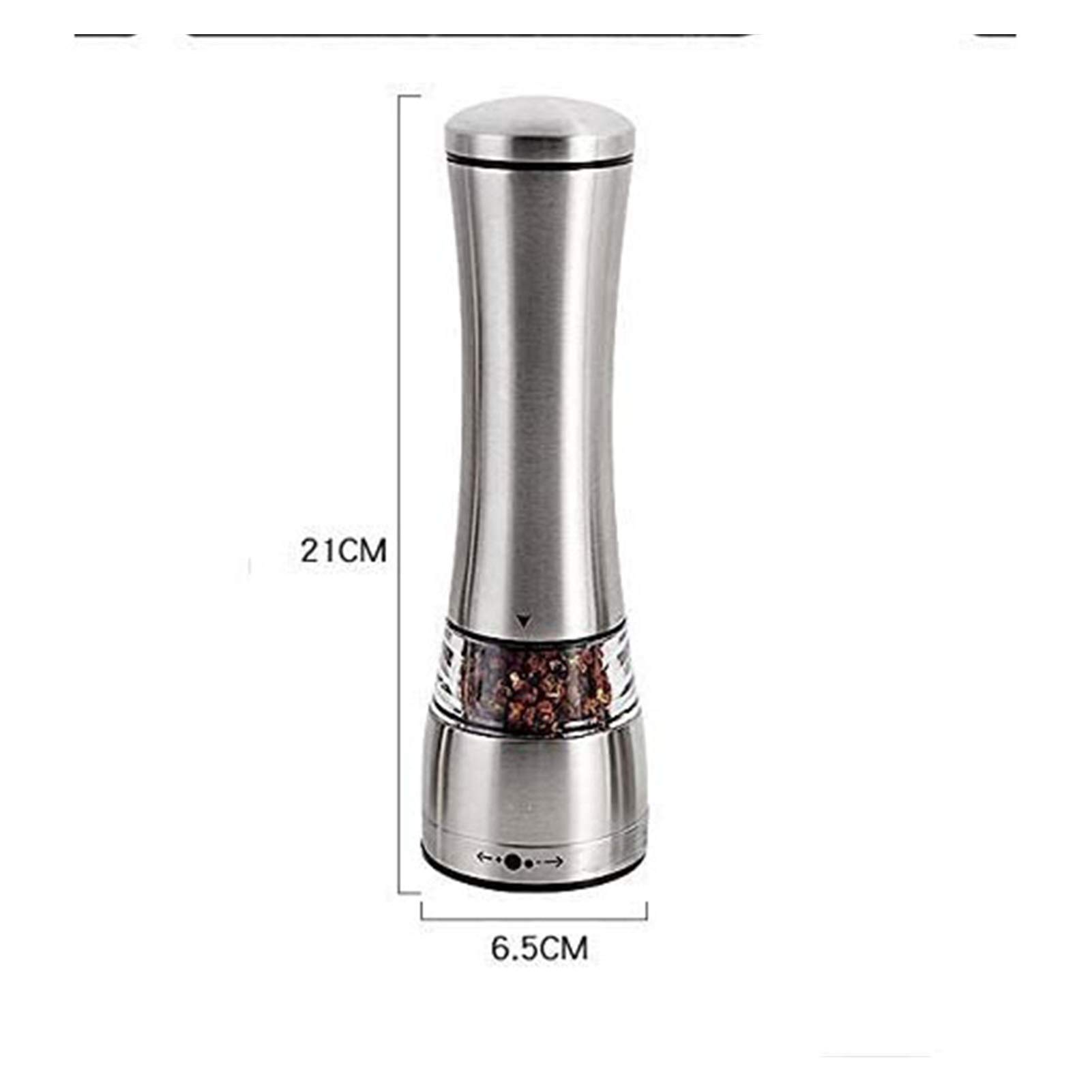 Premium Stainless Steel Salt and Pepper Grinders Set - Adjustable Coarseness, Refillable Glass Bottle for Sea Salt, Peppercorn & Black Pepper - Ideal for Home Kitchen, BBQ, Dining Table & Party Gifts