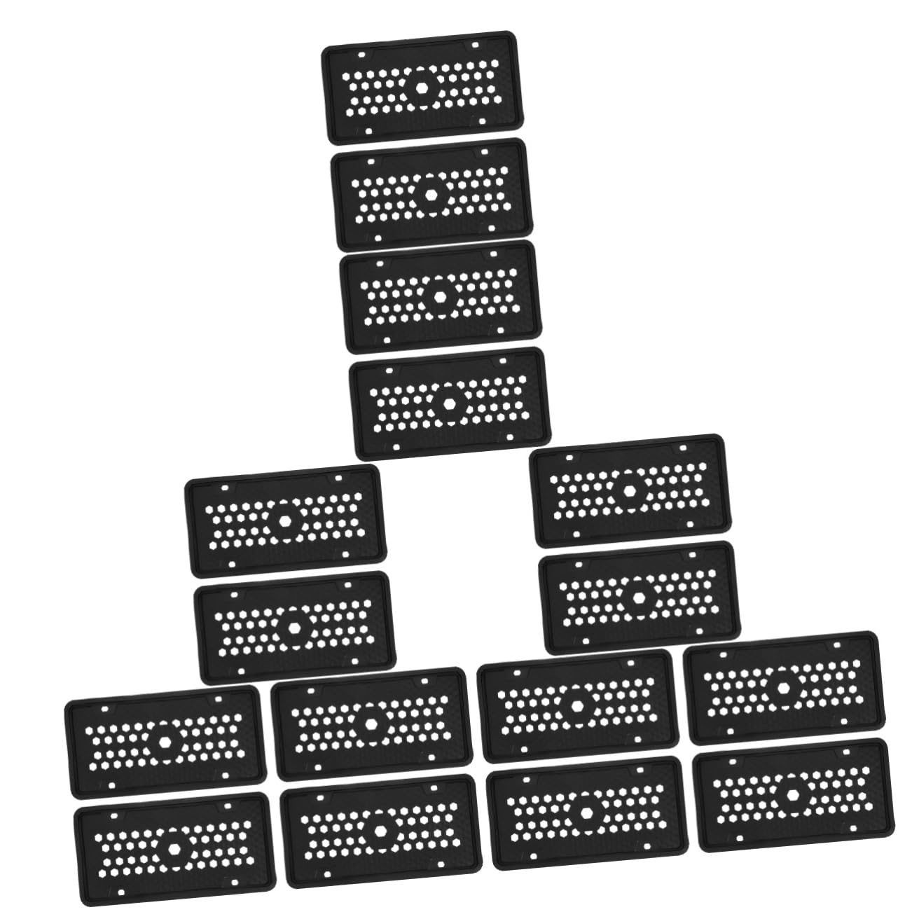 Vaguelly 16-Piece Anti-Scratch License Plate Frame Set - Durable Car License Plate Holder & Mount for All Vehicles - Perfect for Car Accessories, Auto Detailing & Vehicle Protection