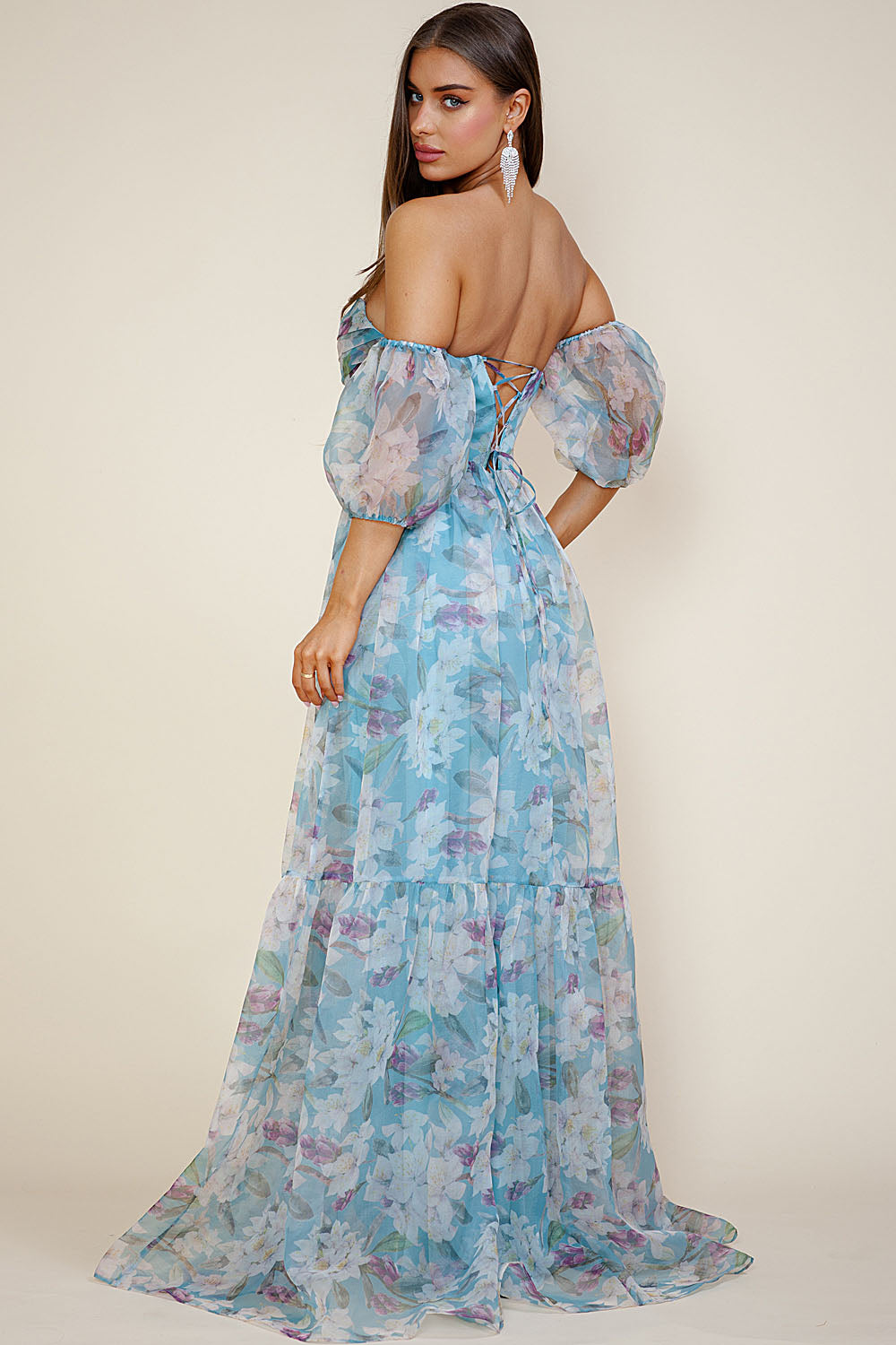 Breezy Maxi Dress for Women - Flowy Blue Summer Dress - Perfect for Beach, Vacation & Casual Outings