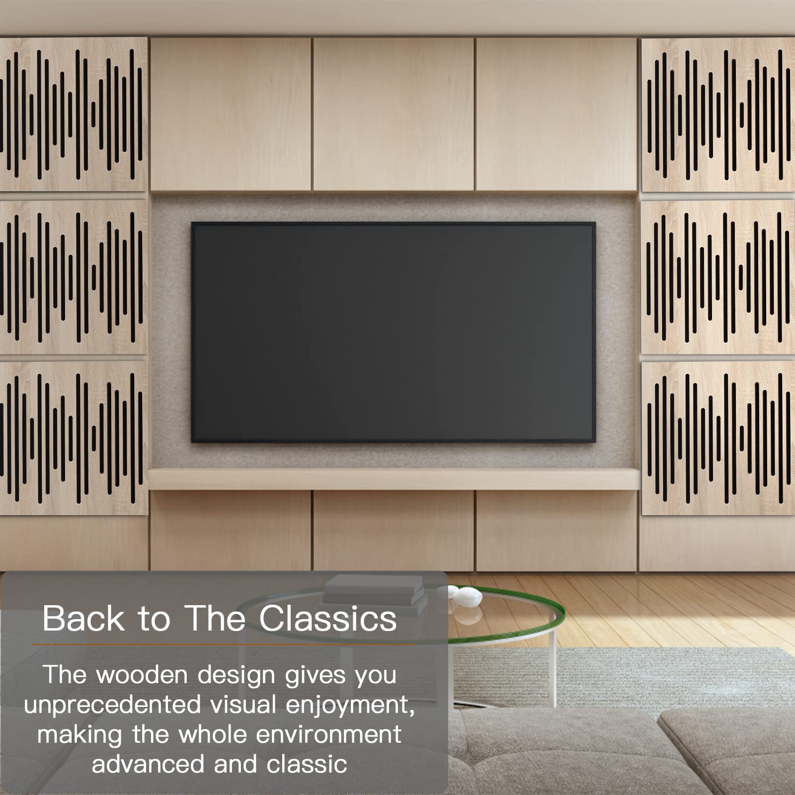 Olanglab Acoustic Wood Wall Panels - 2 Pack 19.6