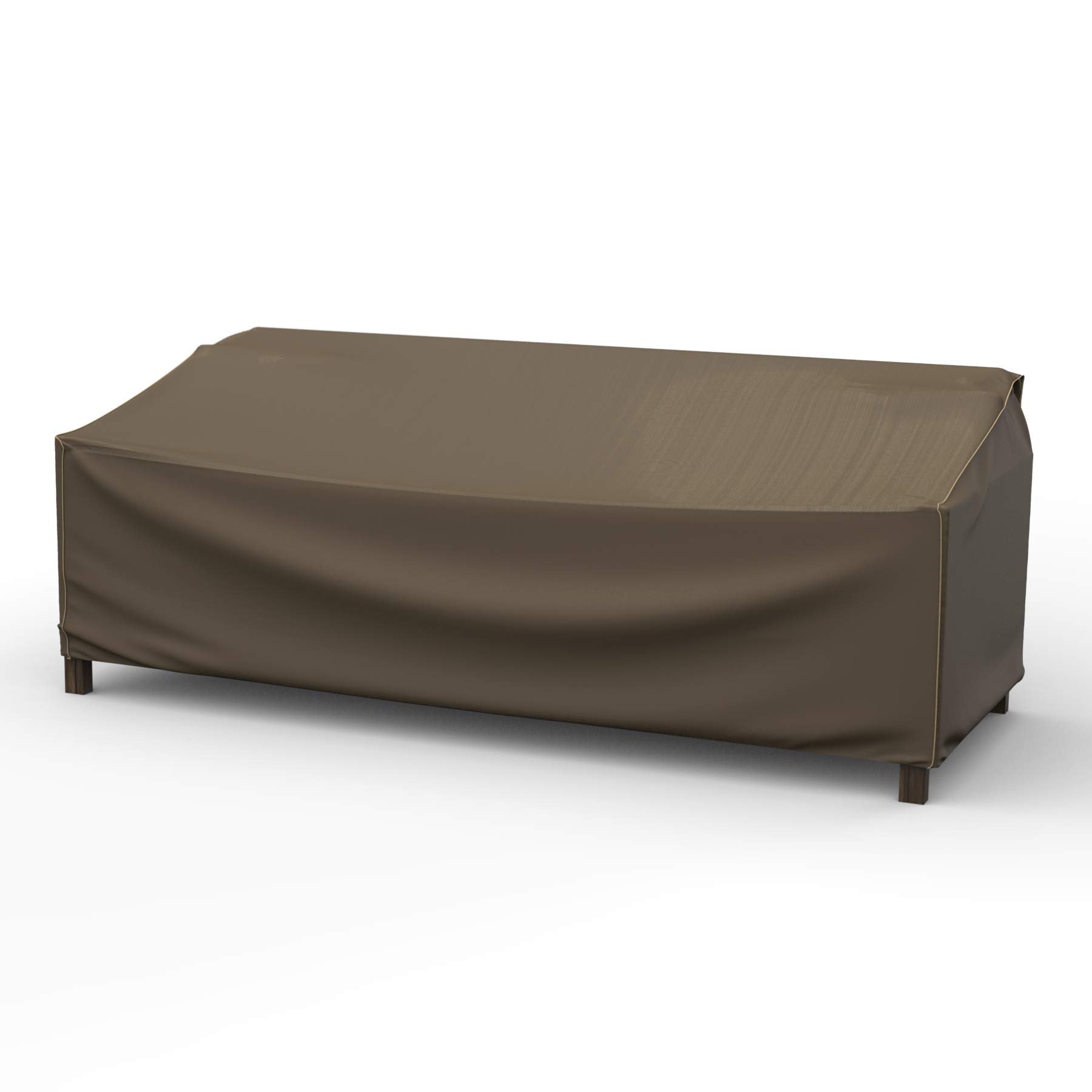 Premium StormBlock Hillside Patio Sofa Cover - Waterproof Outdoor Furniture Protector, Extra-Large Black & Tan Weave - Perfect for Patios, Decks & Backyard Furniture