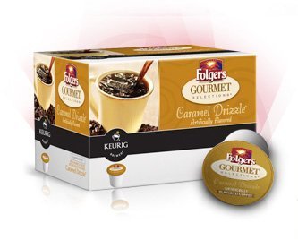 Folgers Caramel Drizzle Coffee Pods 96 Count - Compatible with Keurig K-Cup Brewers - Perfect for Home, Office & Morning Coffee Routine