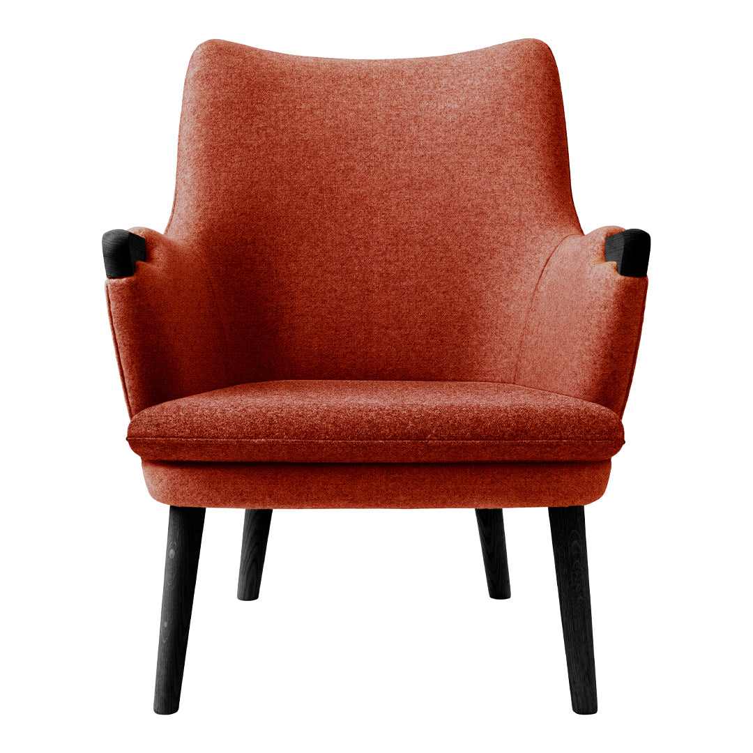 CH71 Modern Lounge Chair with Black Metal Frame - Comfortable Living Room Seating for Home, Office, or Patio
