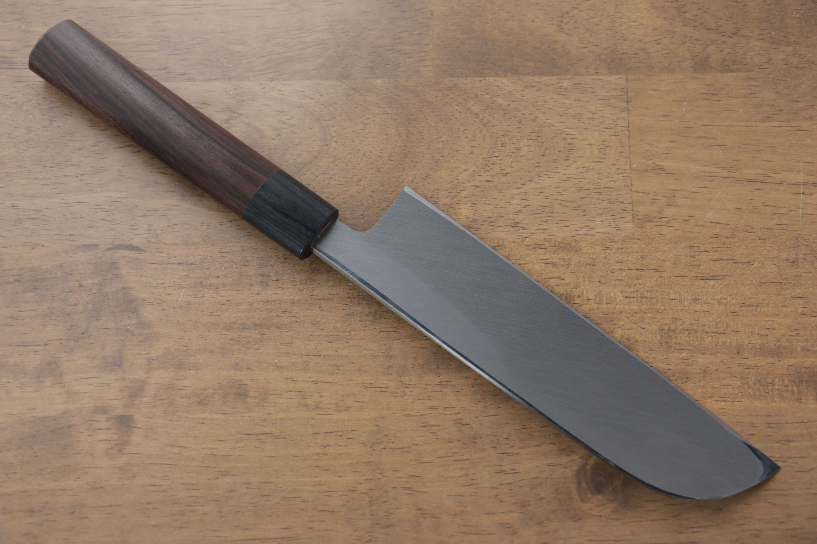 Premium Jikko White Steel No.2 Kamagata Usuba 180mm Japanese Chef Knife with Ebony Handle - Professional Sushi & Vegetable Cutting Tool for Home Cooks and Chefs