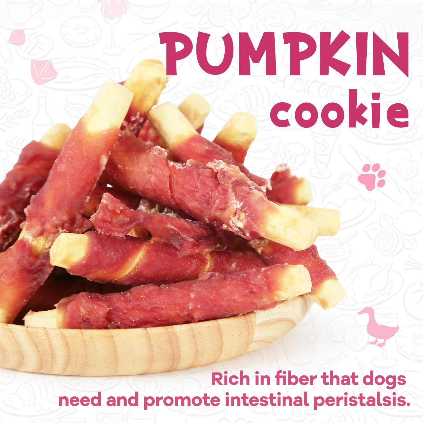 Healthy Low Fat Dog Treats with Pumpkin & Duck - Taurine Enriched Biscuit Sticks for Small Dogs, 12.5 oz - Perfect for Training Rewards & Digestive Health