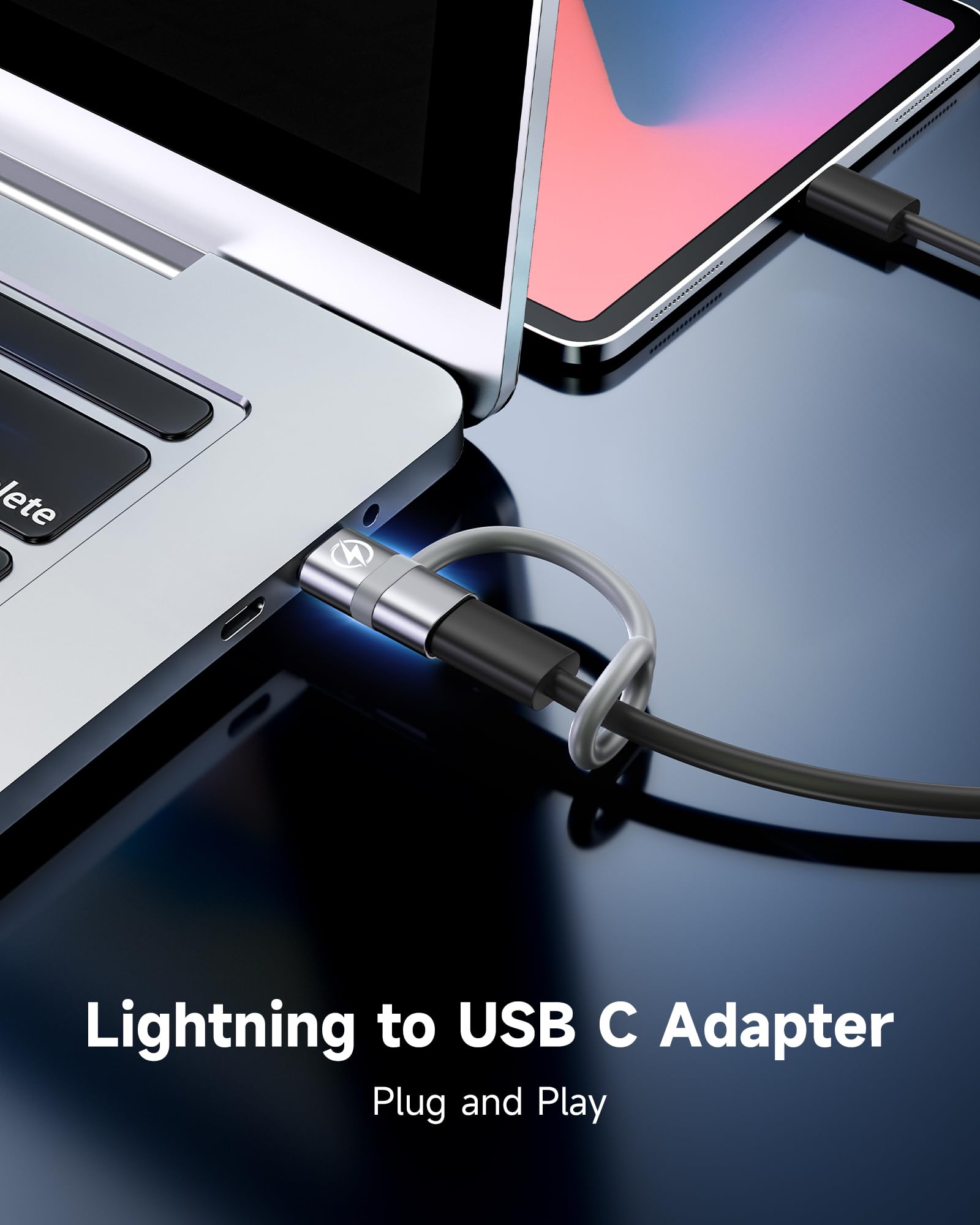 RAVIAD Lightning to USB C Adapter (2-Pack) - Fast Charging Adapter for iPhone 15 Pro Max, iPad, MacBook, Samsung Galaxy S24/S23/S22, Google Pixel - Perfect for Travel, Home & Office Charging