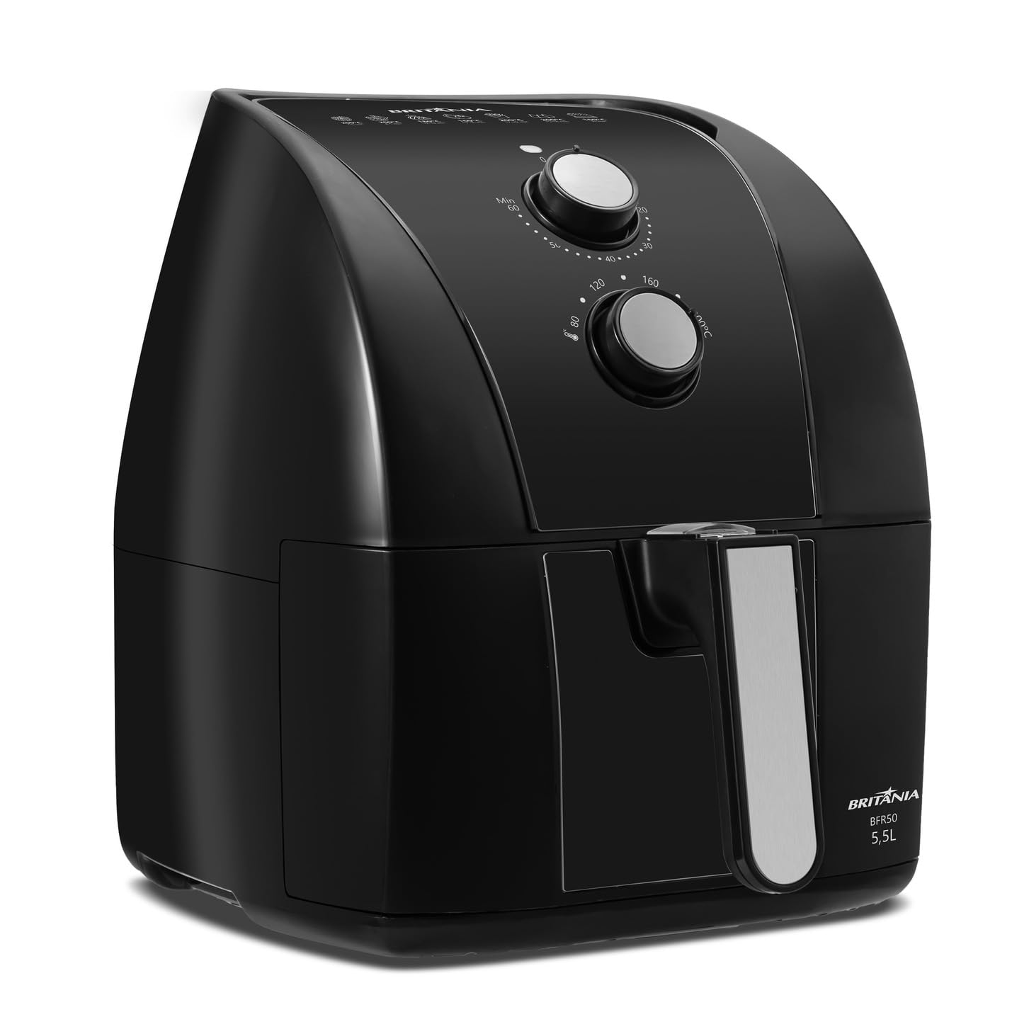 Britânia 5.5L 1500W Air Fryer - BFR50 Redstone 127V Electric Deep Fryer with Digital Timer - Perfect for Healthy Cooking, Frying, Baking & Roasting at Home