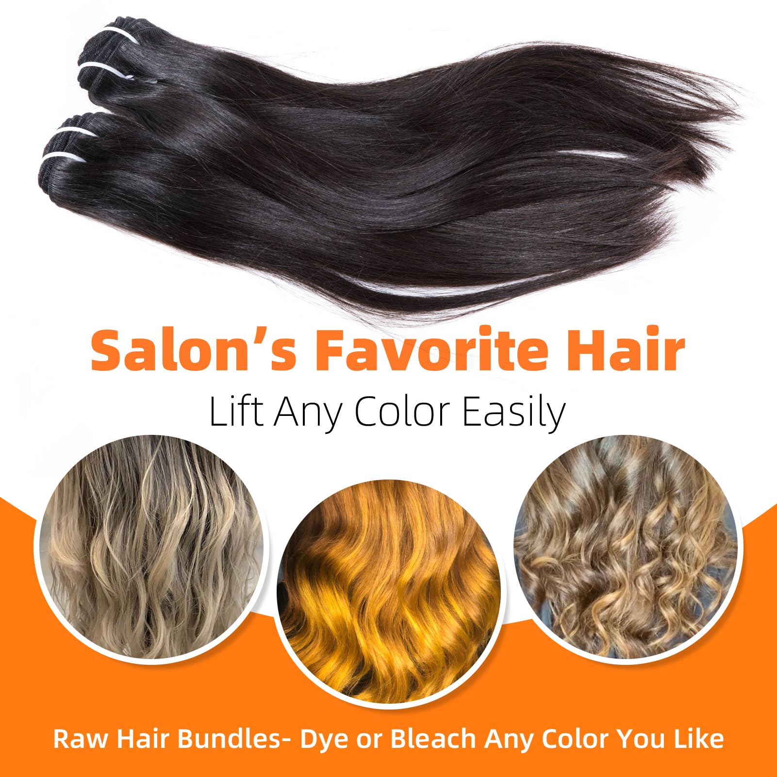 Clytie 100% Human Hair Bundles - Unprocessed Raw Straight Virgin Hair Weave 10 12 14 Inches for Natural Look & Styling | Perfect for Daily Wear, Special Occasions & Hair Extensions