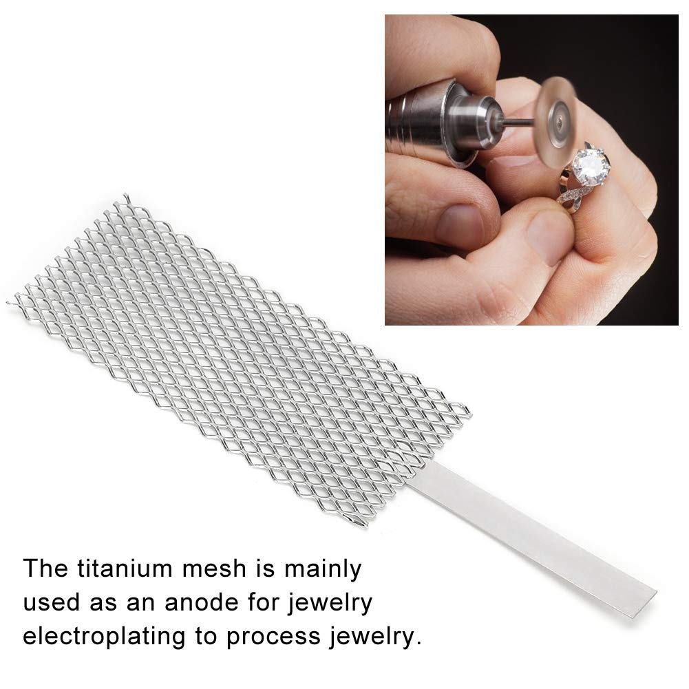 Platinum Coated Rhodium Jewelry Plating Anode Tool - Titanium Mesh for Rhodium, Palladium & Silver Plating - Professional Jewelry Electroplating Kit for Rings, Necklaces & Bracelets - Perfect for Jewelers & DIY Crafters