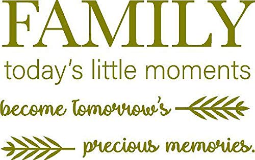 Family Home Vinyl Wall Decal 20x12 Inches - Inspirational Quote Sticker for Living Room, Bedroom Decor - Perfect for Home, Office & Nursery Wall Art