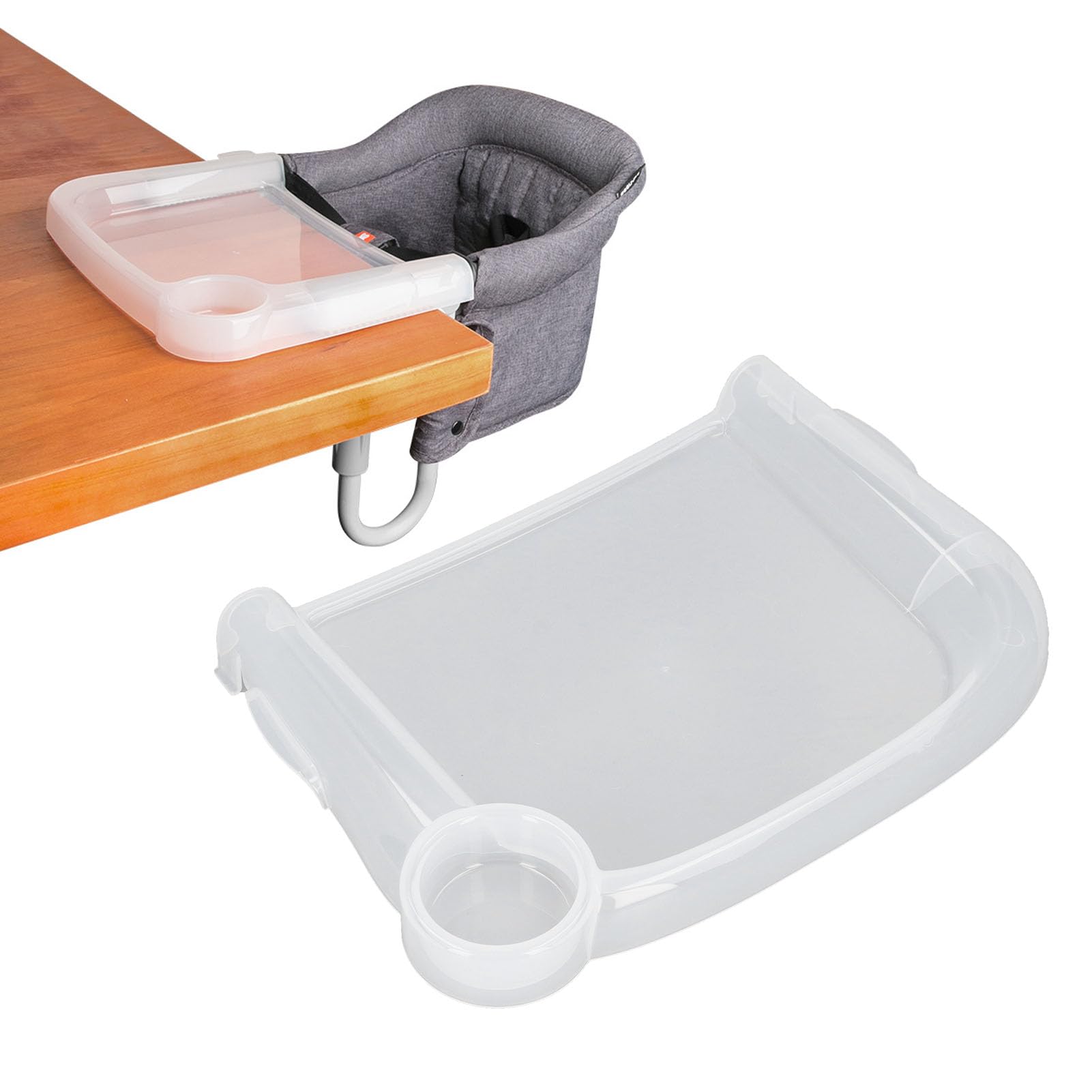 Portable Baby Feeding Tray - Compatible with Fast Table Chairs | Non-Slip Toddler Dining Tray for Meals at Home & Restaurants | Easy Clean BPA-Free Baby Food Tray for Infants 6-24 Months