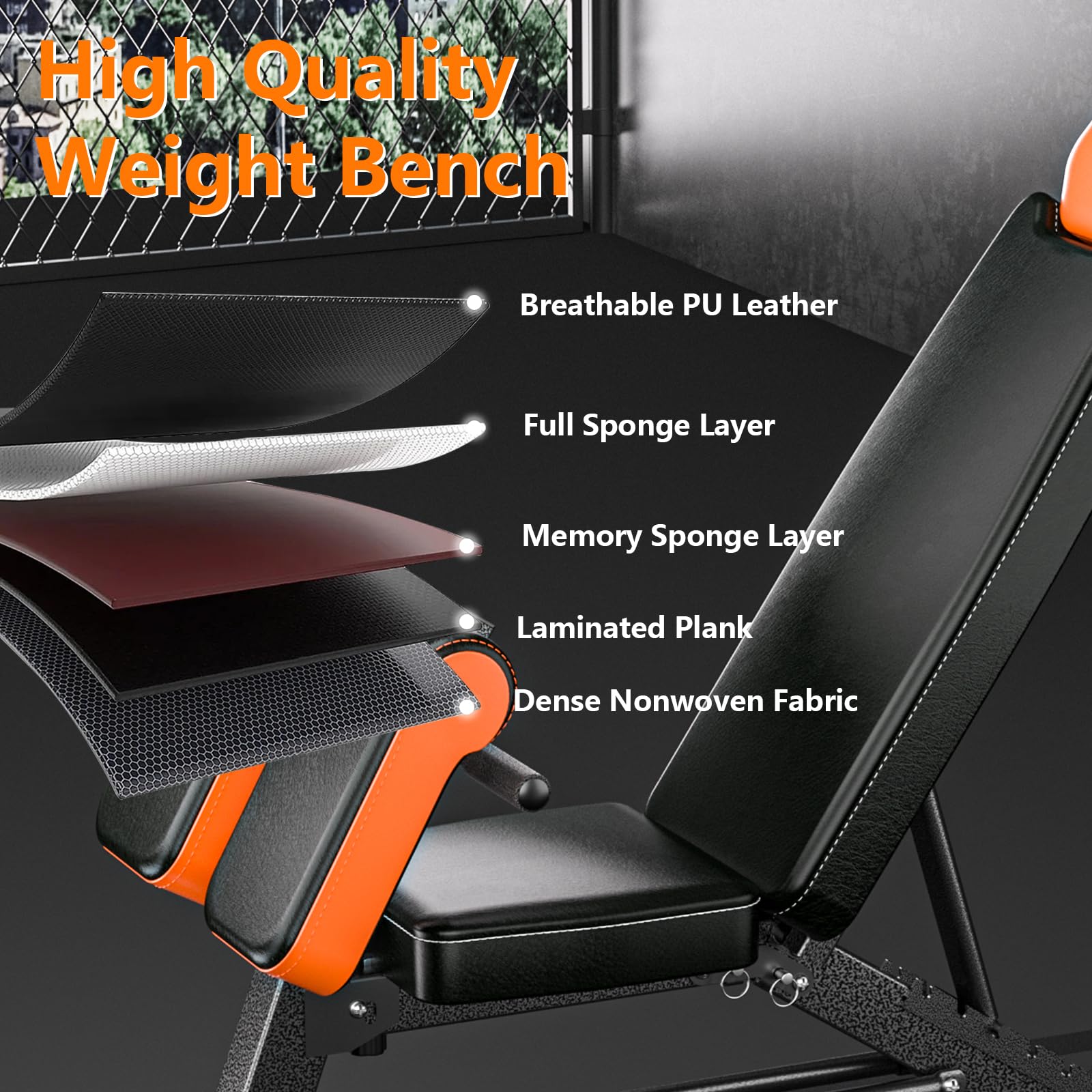 3 in 1 Adjustable Weight Bench - Roman Chair & Preacher Curl Combo for Home Gym, 880 LBS Capacity with Enhanced Stability | Perfect for Strength Training, Core Workouts & Bicep Exercises