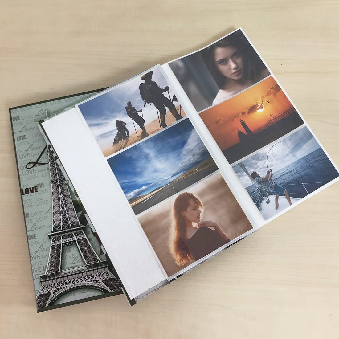 4x6 Photo Album with 300 Pockets - Wedding, Family, Baby Memory Book | Anniversary, Vacation, Birthday & Christmas Gift (Eiffel Tower Design) - Perfect for Preserving Cherished Moments at Home or as a Thoughtful Gift