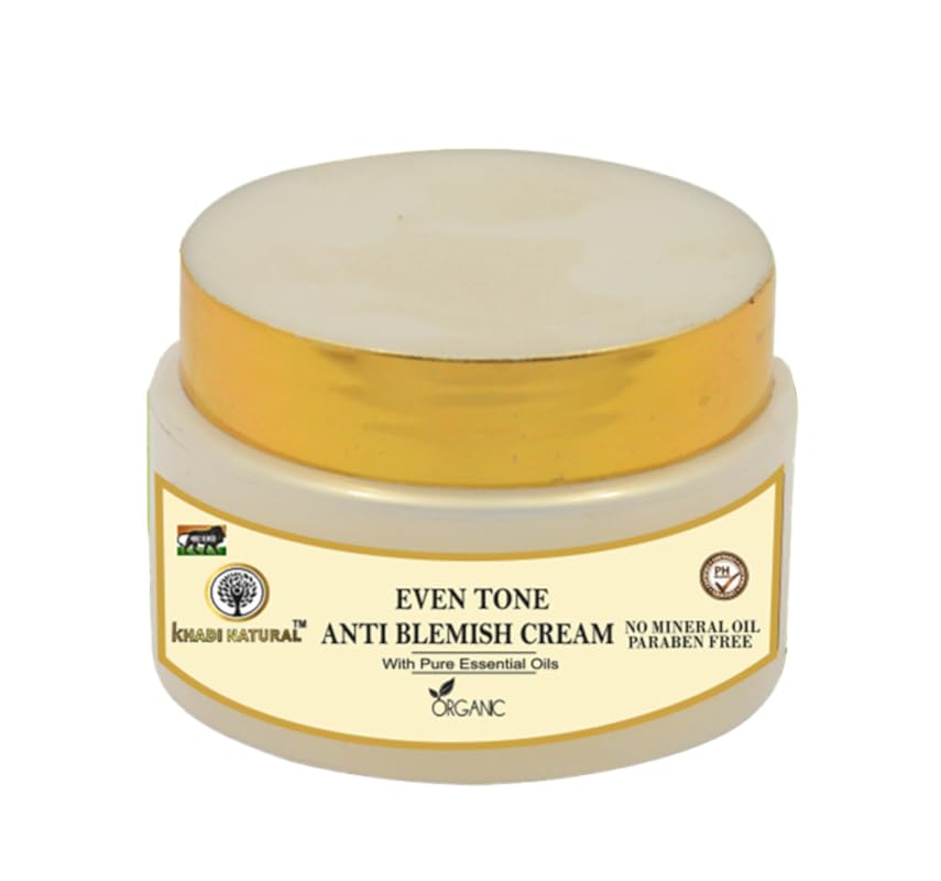 Khadi Natural Anti-Blemish Cream 50g - Herbal Face Cream for Clear, Glowing Skin | Acne Treatment for Oily & Sensitive Skin | Daily Skincare Routine for Blemish-Free Complexion