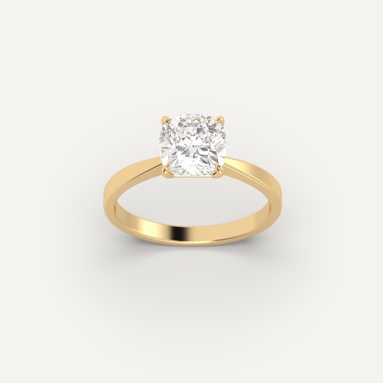 2 Carat Cushion Cut Diamond Engagement Ring - 14K White Gold Solitaire Wedding Band for Women - Perfect for Proposals, Anniversaries & Special Occasions