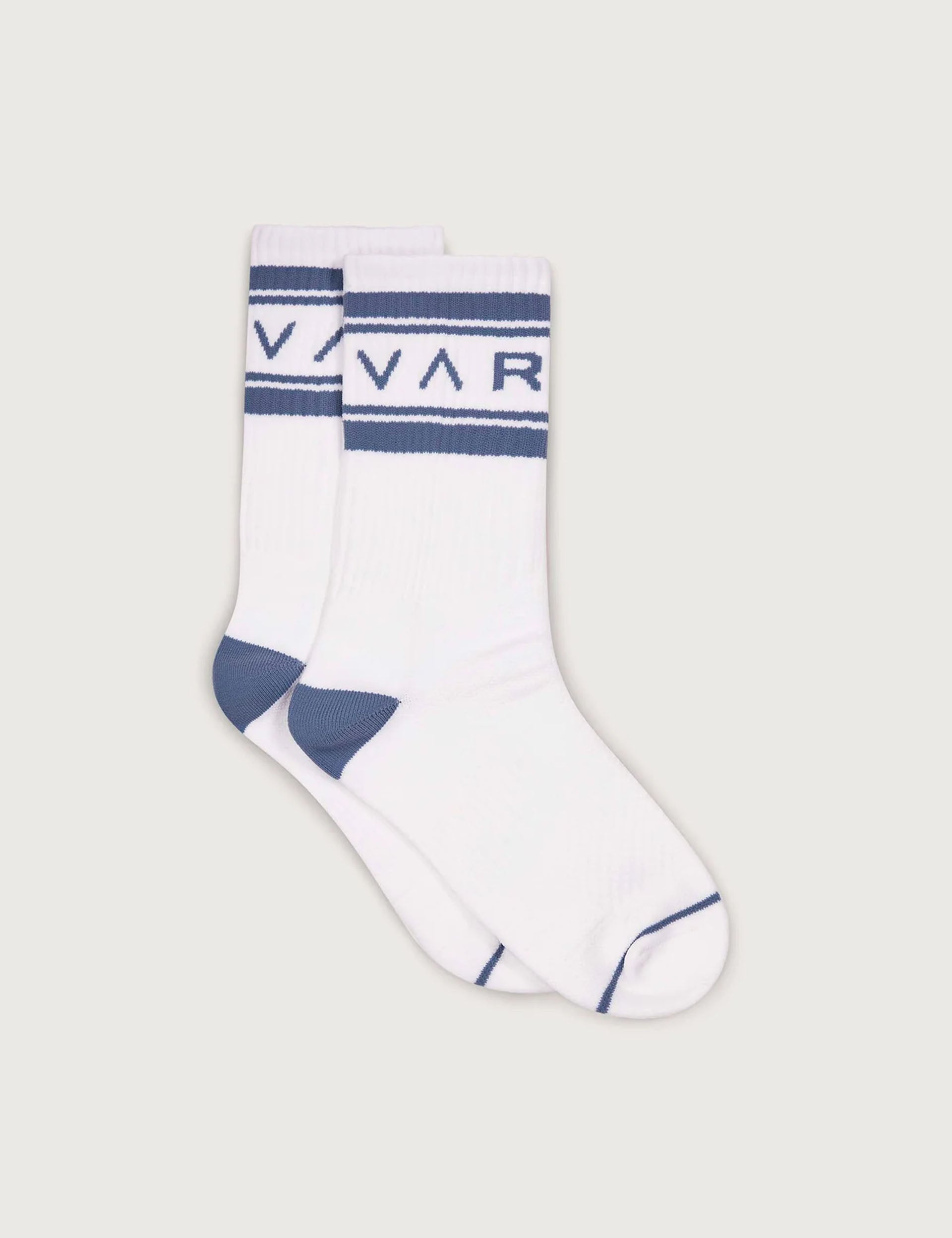 Astley Active Socks for Men & Women - Breathable White/Ash Blue Athletic Socks for Running, Gym, Yoga & Everyday Wear