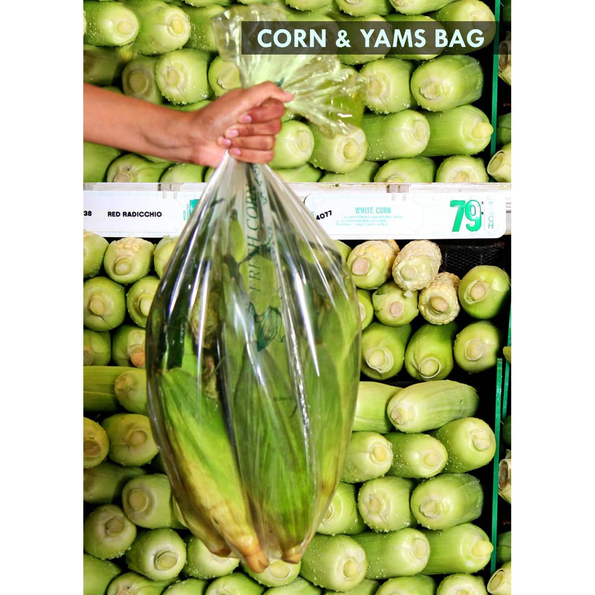 Eco-Friendly Green Plastic Bags - 4 Pack | Reusable Grocery Bags for Shopping, Storage & Organization | Perfect for Supermarkets, Farmers Markets & Home Use