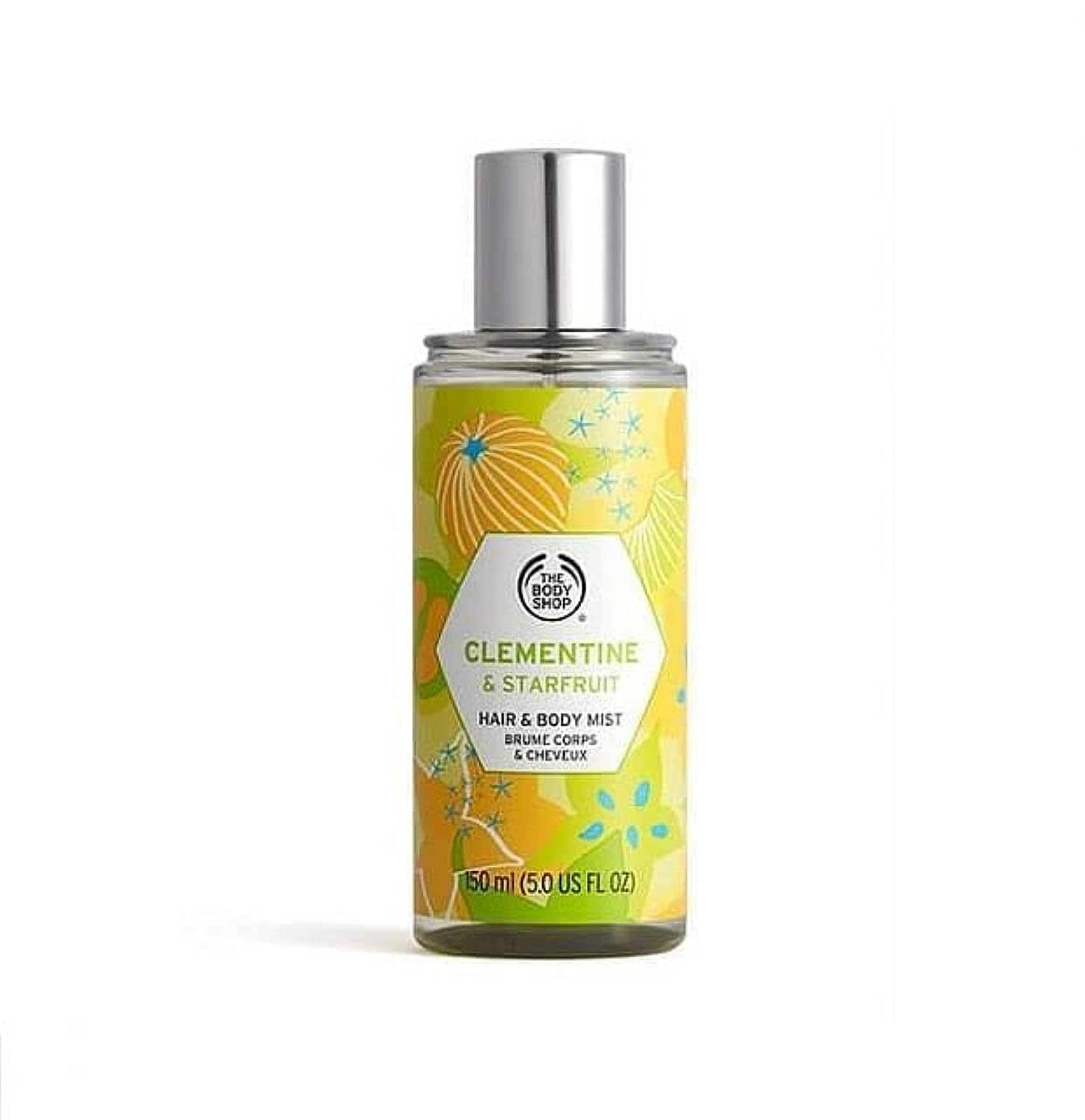 The Body Shop Clementine & Starfruit Hair & Body Mist 5oz - Refreshing Citrus Scent for Hair & Skin - Perfect for Daily Use, Travel & Gym