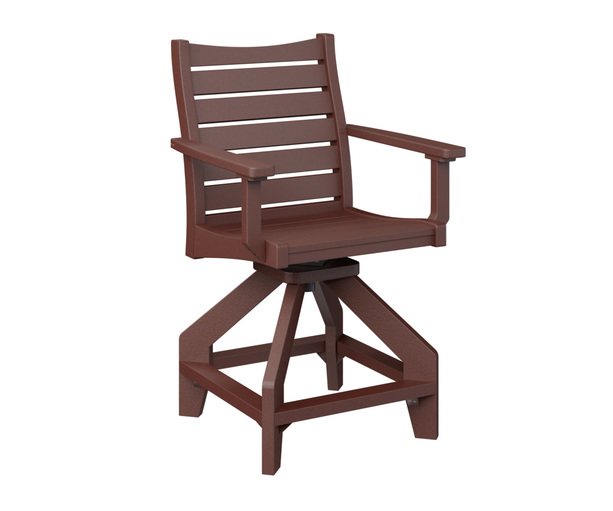 Berlin Gardens Bristol Swivel Counter Chair - Adjustable Height Bar Stool with 360° Rotation, Padded Seat & Backrest - Perfect for Kitchen Islands, Breakfast Bars & Home Decor