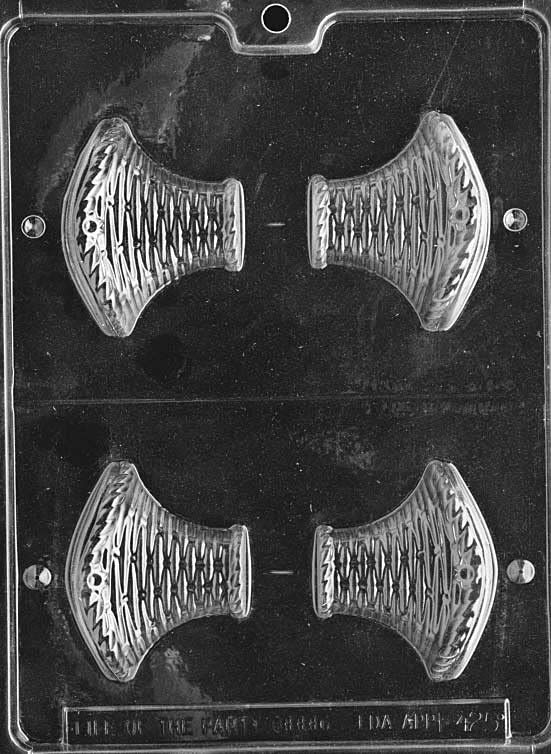 Candyland Crafts Small Fluted 3D Basket Chocolate Candy Soap Mold Combo | Food Safe Plastic, Durable & Reusable Chocolate Making Mold for DIY Candies, Soaps, Cupcakes - Perfect for Home Baking, Party Favors, and Craft Projects - E425