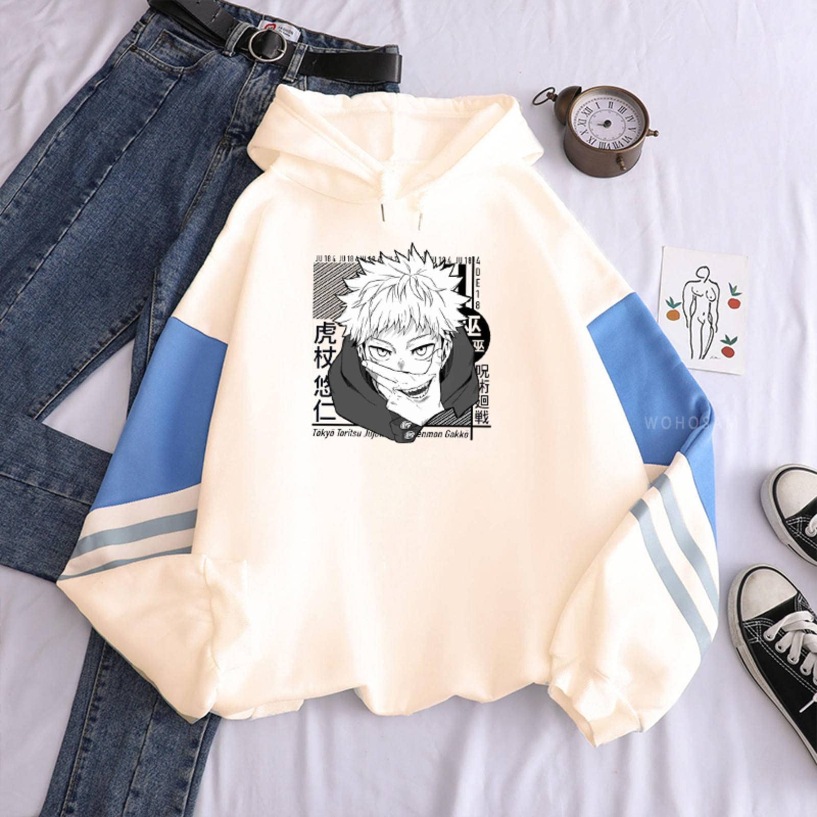 Anime Hoodies for Women - Oversized Streetwear Sweatshirt with Long Sleeves | Casual Cosplay, Loungewear & Anime Convention Outfit