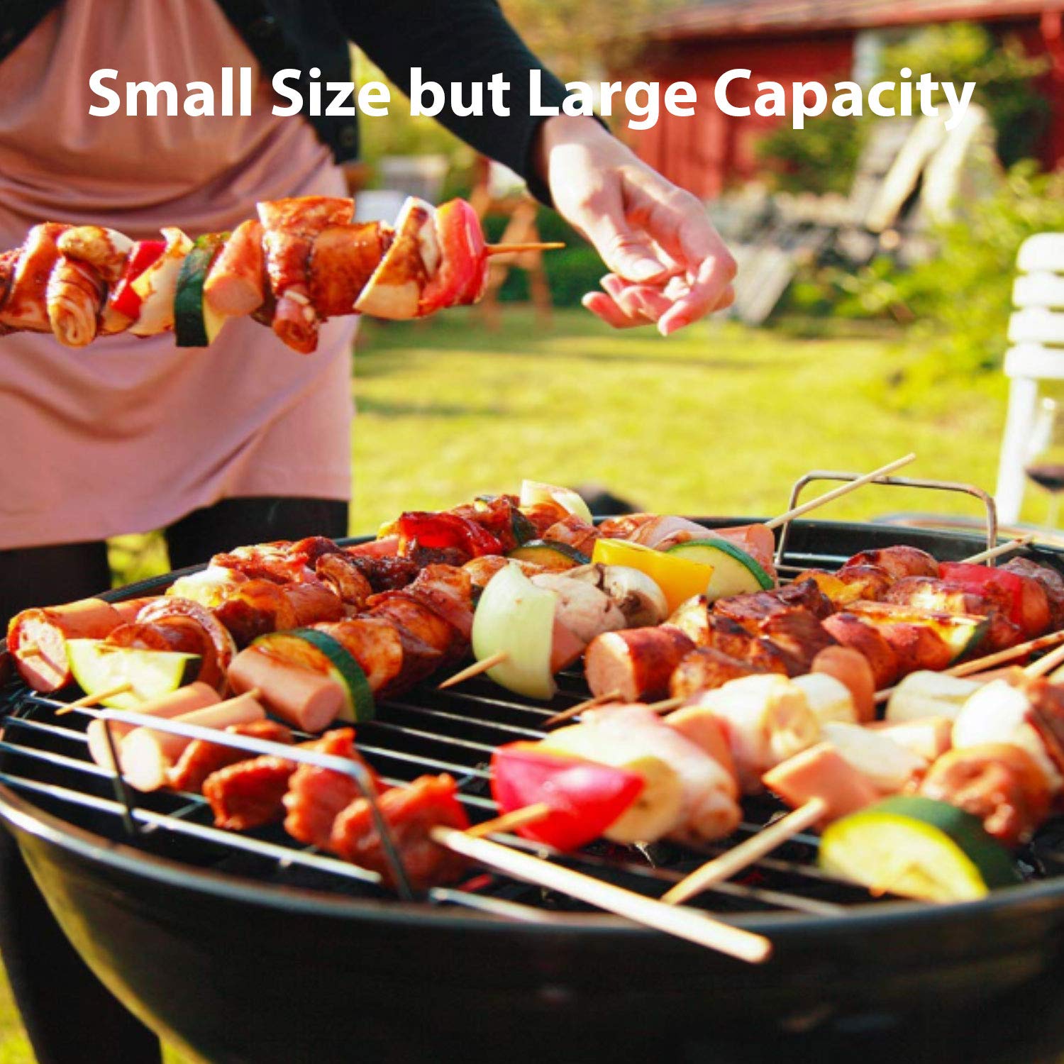 18 Inch Charcoal BBQ Grill - Portable Outdoor Kettle Grill for Backyard, Picnic, Camping & Tailgating | Perfect for Grilling Burgers, Steaks & Vegetables