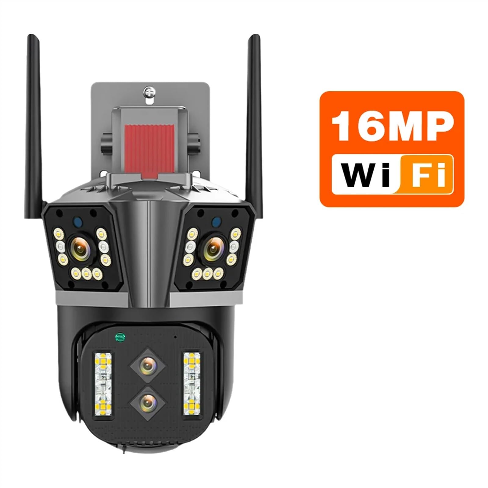 12MP 8K Outdoor PTZ Security Camera with Triple Lens, Dual Screens & 10X Zoom | Auto Human Tracking, Waterproof CCTV for Home & Business Surveillance | Ideal for Driveway, Backyard & Perimeter Monitoring (6K 16MP No SD Card Required)