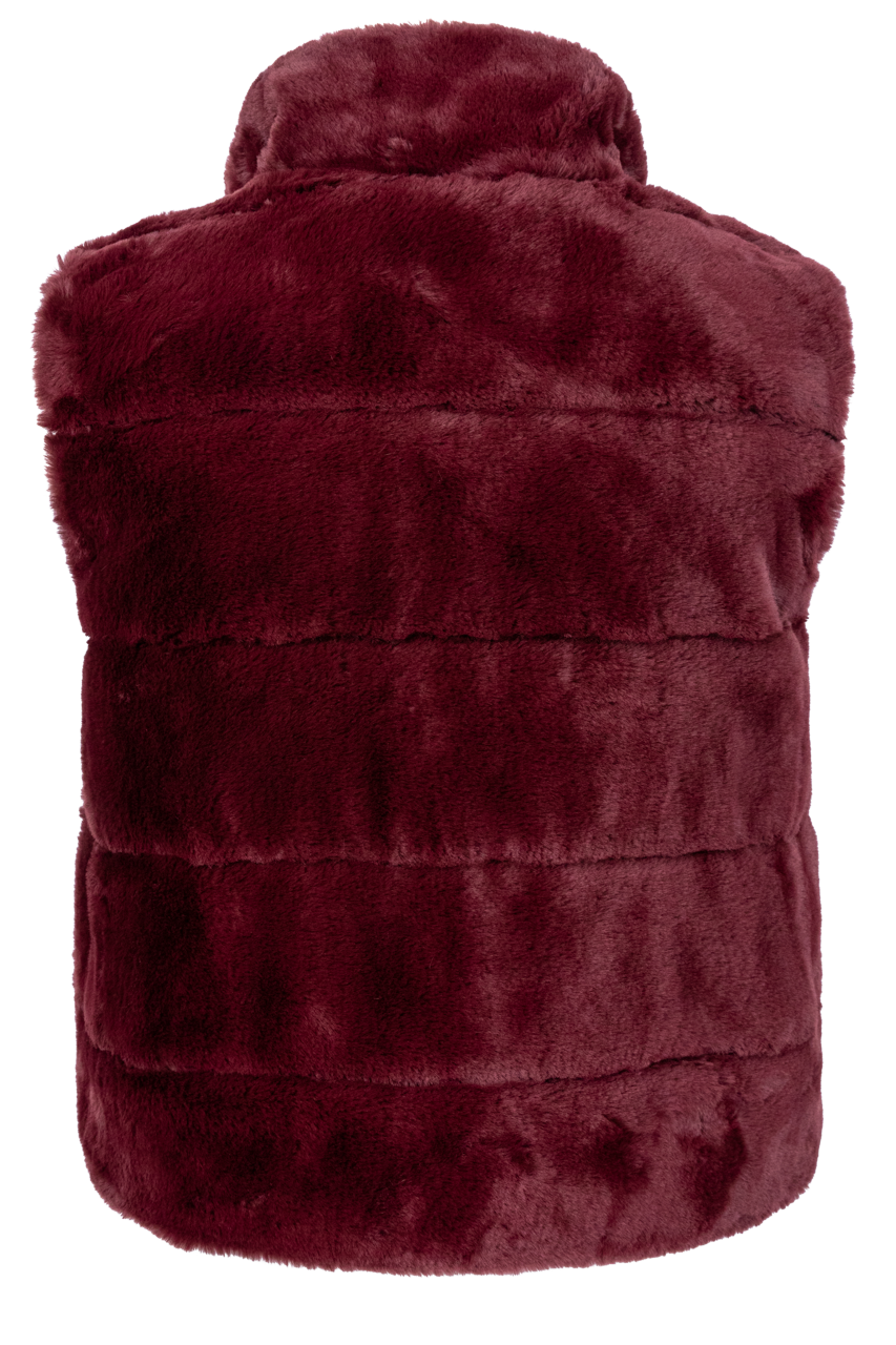 Dylan Women's Faux Fur Reversible Vest Jacket - Winter Warm Cozy Fashion Outerwear for Casual Outfits & Outdoor Activities