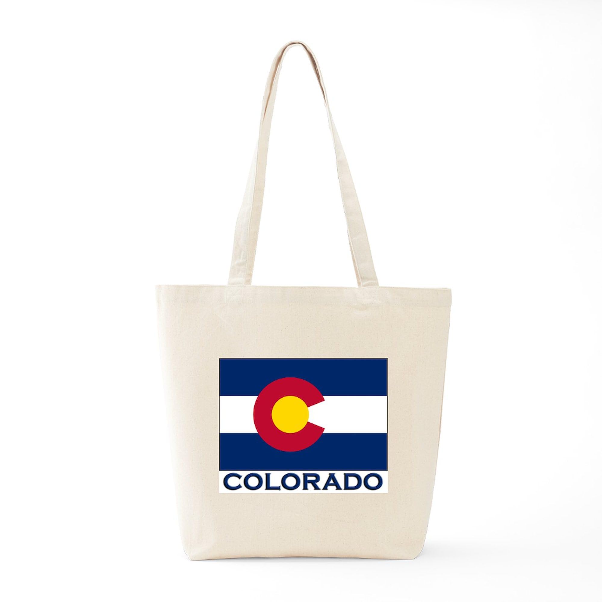 Colorado Flag Tote Bag - Natural Canvas Reusable Shopping Bag for Groceries, Beach & Travel | CafePress Merchandise