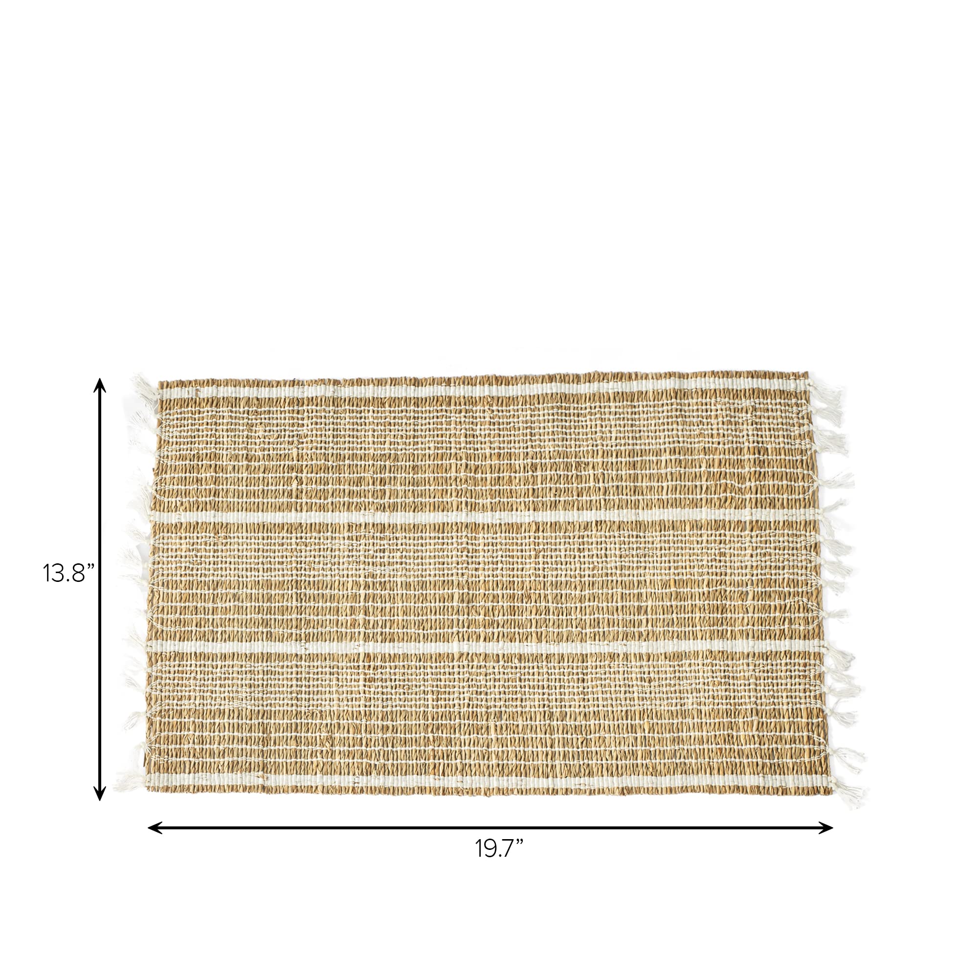 Artera Woven Placemats Set of 6 - Natural Wicker & Seagrass Straw Braided Table Mats, Heat Resistant Non-Slip Handmade Placemats for Dining Table, Kitchen, Outdoor Picnic (Style 2)