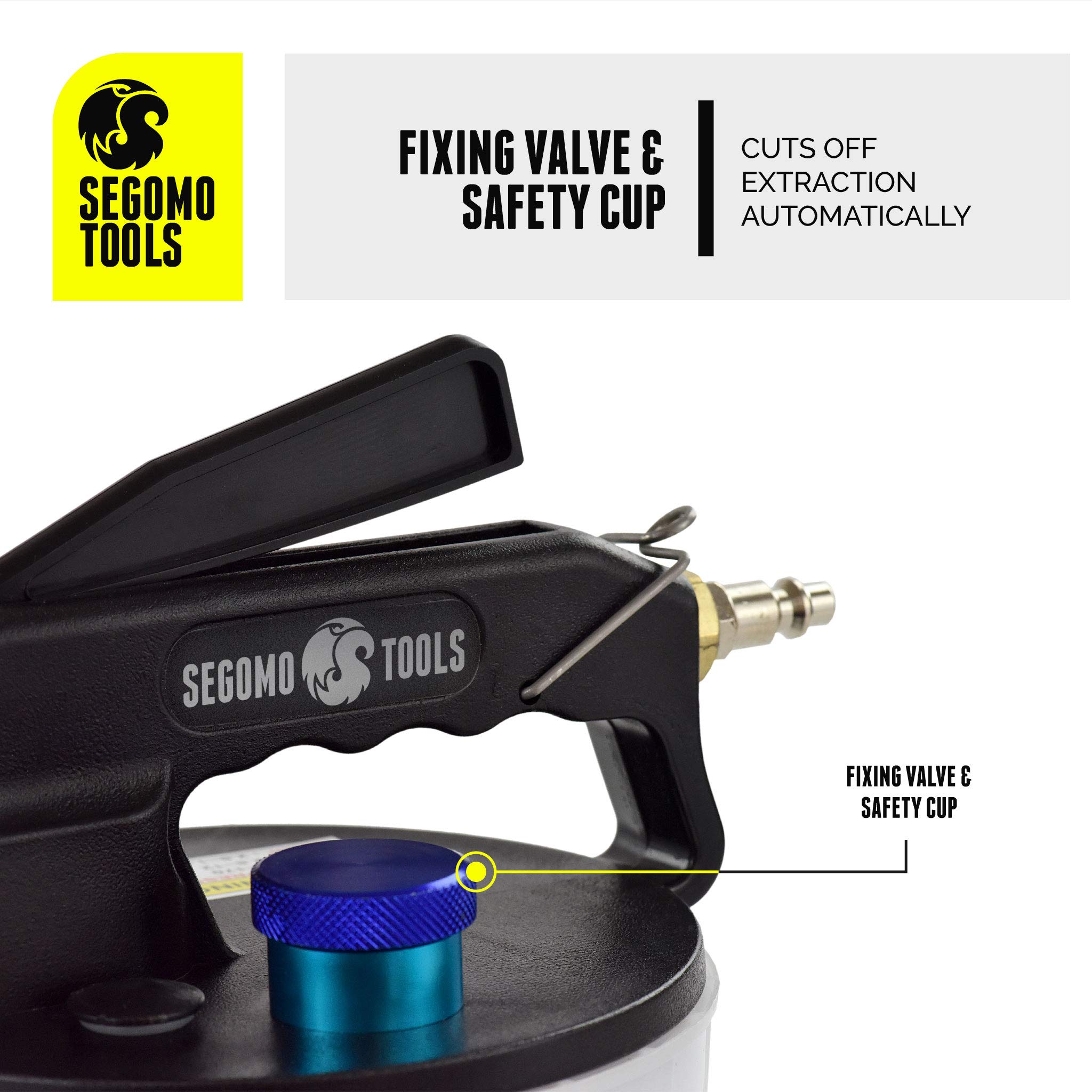 Segomo Tools 2L Standard & ABS Vacuum Brake Bleeder & Clutch Bleeding Kit | Professional Brake Fluid Extractor Pump | Automotive Brake System Bleeding Tools - VBB01 | Perfect for DIY Car Maintenance & Professional Mechanic Use