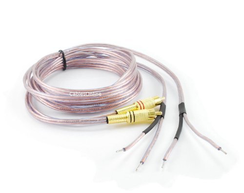 Premium 6ft 18-Gauge Speaker Wire with Dual RCA Male Connectors - High-Quality Audio Cable for Home Theater, Car Stereo, and Surround Sound Systems (AV-SK206) by CablesOnline