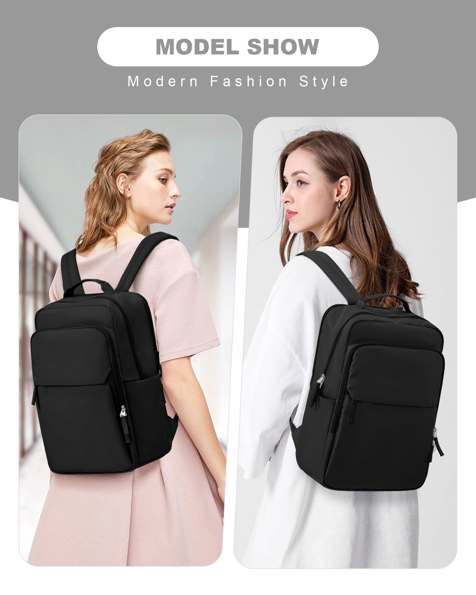 UPPACK 14 Inch Waterproof Anti-Theft Laptop Backpack for Women & Men - Stylish Computer Backpack for Work, School, University & Travel - Perfect for Business Professionals, Students & Commuters