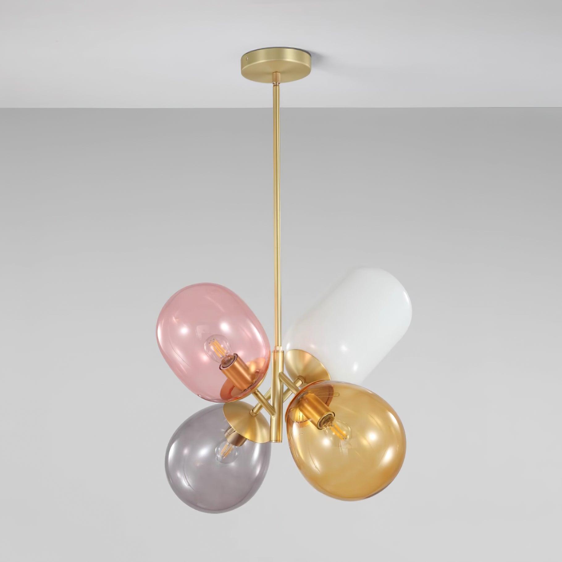 Elegant Balloon Glass Pendant Light - Modern Hanging Chandelier for Dining Room, Kitchen Island & Bedroom Decor