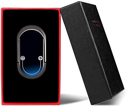PIKFOS USB Rechargeable Electric Cigarette Lighter - Universal Smart Phone Holder with Ring Bracket for All Mobile Devices - Perfect for Smoking, Camping & Outdoor Activities
