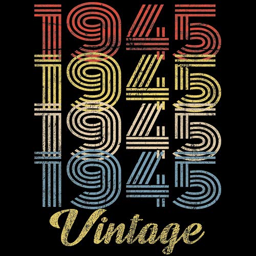 Vintage 1945 Retro 80th Birthday Shirt for Men - 80th Birthday Gift Ideas - Perfect for 1945 Birth Year Celebrations & Milestone Parties