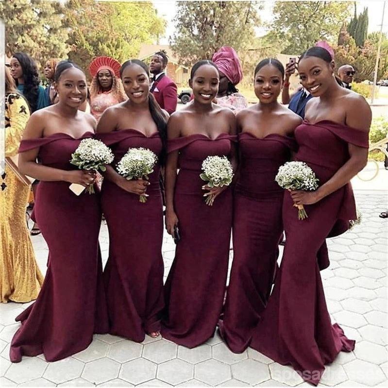 Elegant Mermaid Off-The-Shoulder Strapless Long Bridesmaid Dress - WG912 | Perfect for Beach Weddings, Formal Events & Special Occasions