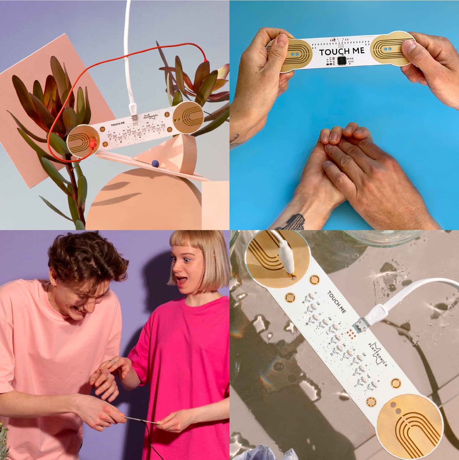 TouchMe MIDI Controller - Turn Skin, Water & Flowers into Music | Interactive Electronic Instrument for Solo & Group Play | Dynamic Sound Response to Touch Area & Pressure | Perfect for Live Performances, Studio Recording & Music Therapy