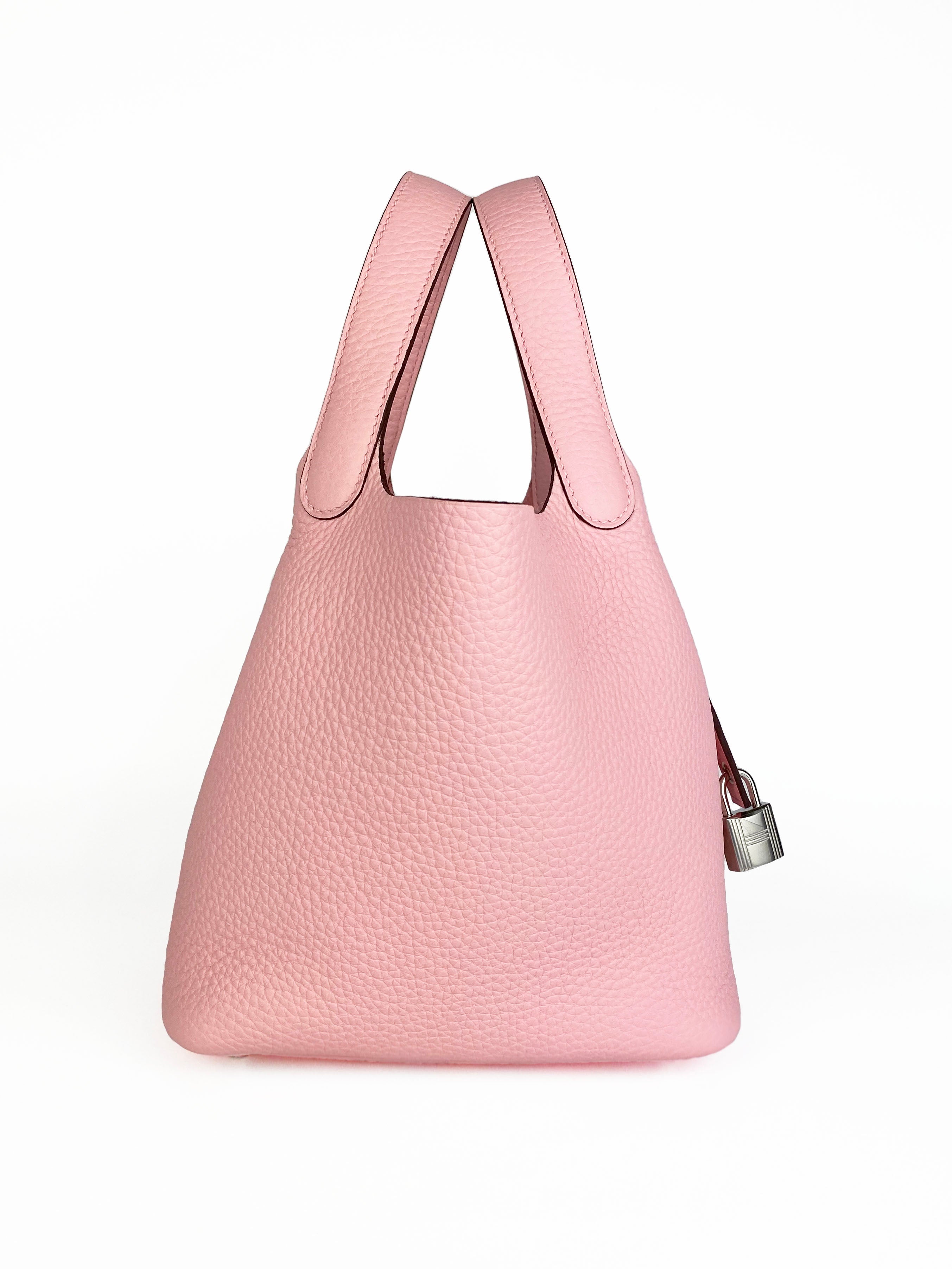 Authentic Hermes Rose Sakura Picotin Lock 18 Bag - Luxury Handbag for Women | Perfect for Everyday Use, Date Night & Special Occasions
