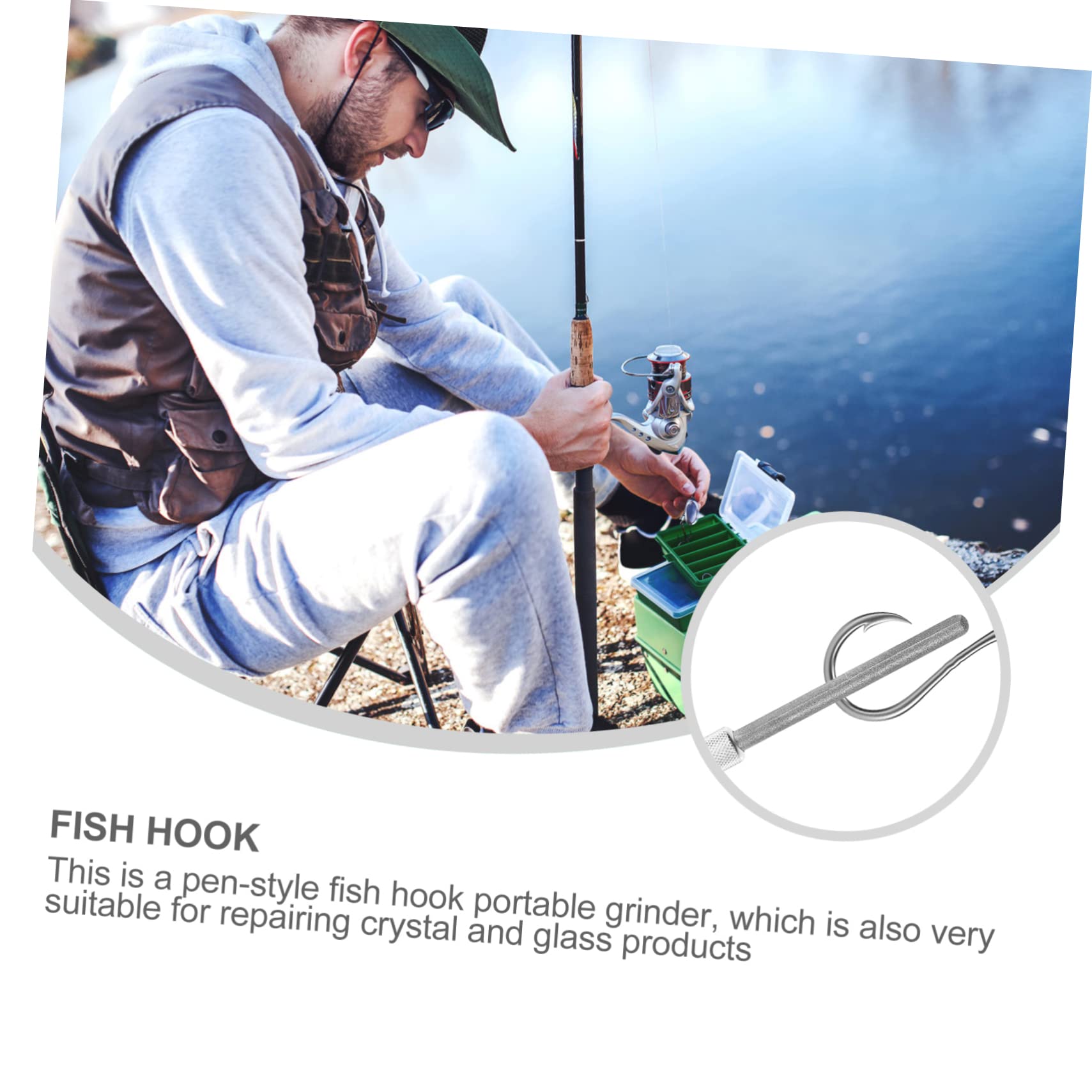 Portable Fishing Hook Sharpener - Multi-Tool Fishhook File & Hone for Anglers | Compact Fishing Gear Kit for Outdoor, Camping & Survival Use