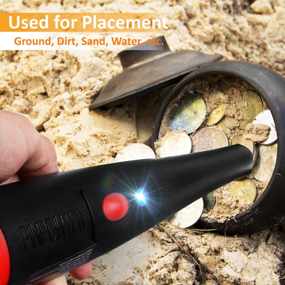 Pyle PMD64 Pinpointer Metal Detector - High Sensitivity Handheld Metal Detector with Built-in Speaker, Auto Power Off & Low Battery Indicator | IP68 Waterproof for Beach, Gold Hunting & Underwater Treasure Detection