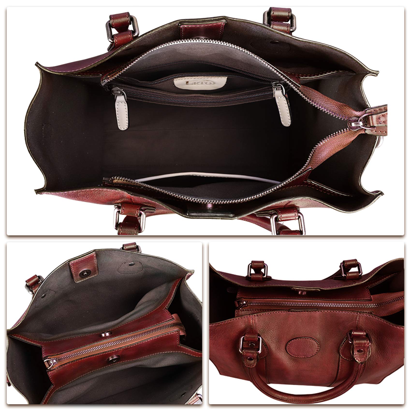 Genuine Leather Satchel Handbags for Women - Top Handle Shoulder Bag & Crossbody Tote Purse - Perfect for Work, Travel & Everyday Use