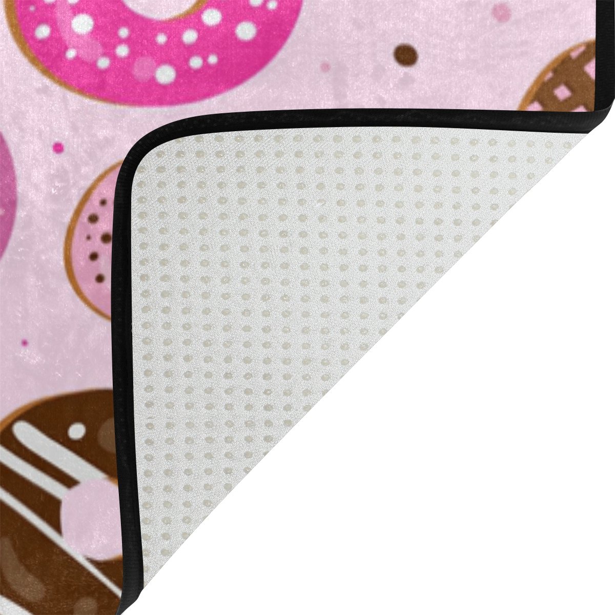 ALAZA Cute Donut Polka Dot Christmas Area Rug - 5'3
