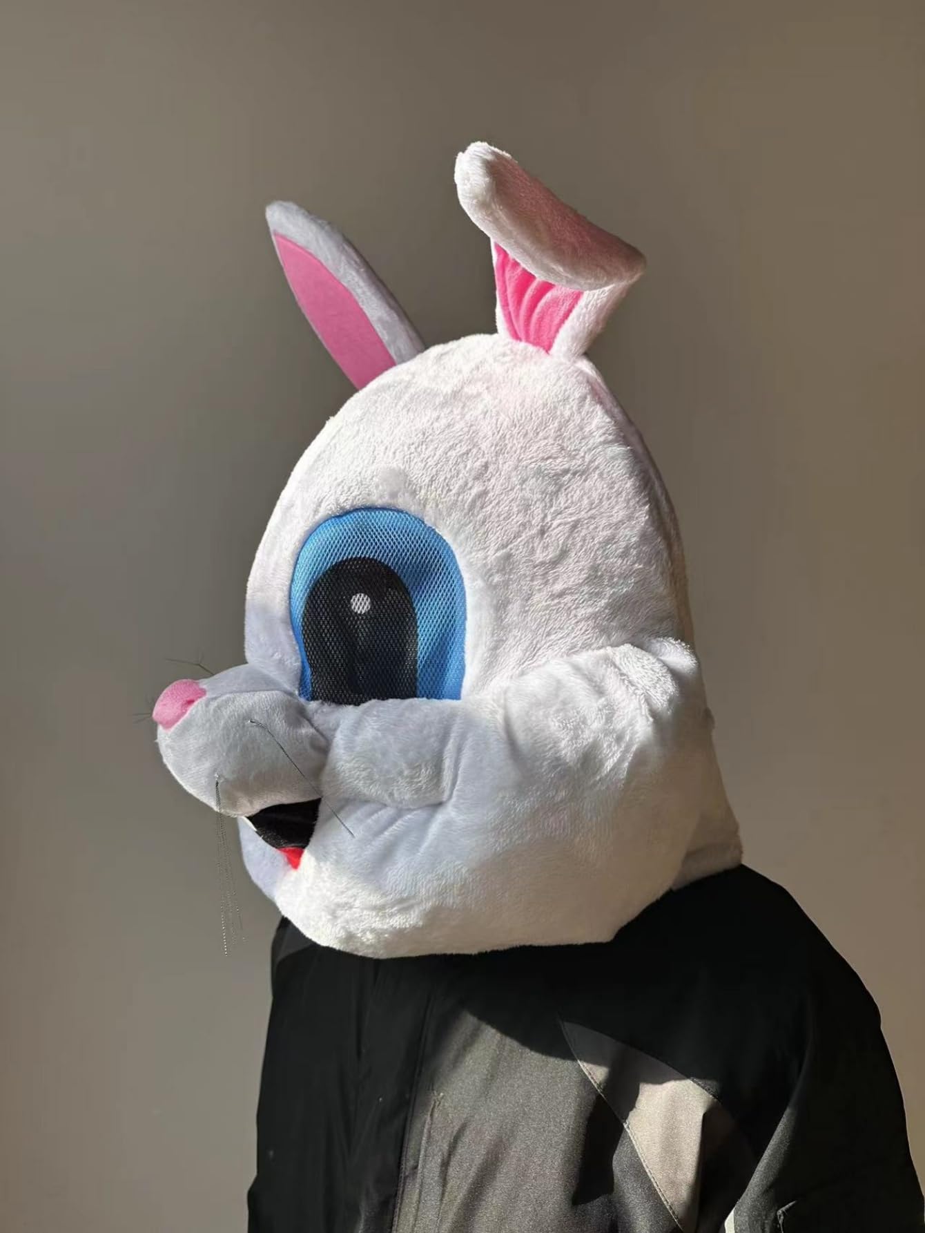 Cute Plush Bunny Costume for Adults & Kids - Easter Bunny Animal Mask Headpiece for Halloween, Cosplay, and Party Mascot (Brown) | Perfect for Easter Celebrations, Halloween Costume Parties, and Themed Events