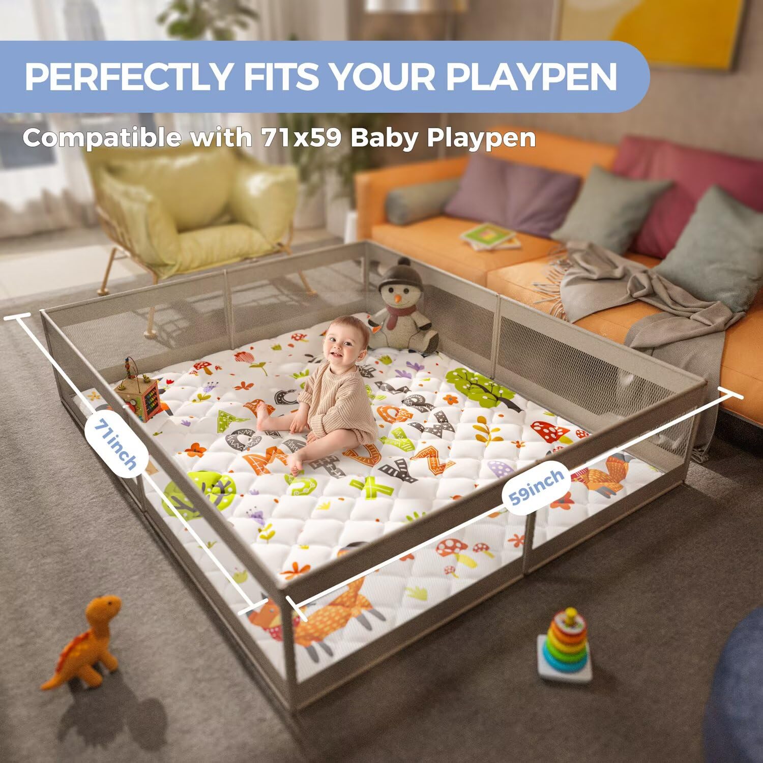 ieBabay Extra Large Baby Play Mat 71