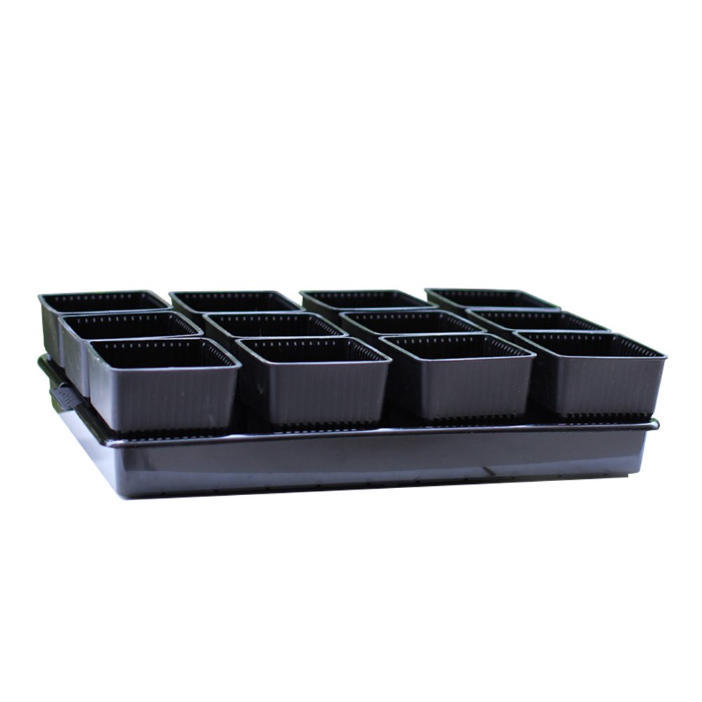 OLizee® 12-Pack Durable Plastic Seed Starter Trays with 2.75